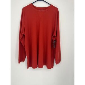 Woman Within Waffle Knit Thermal Top Long Sleeve Women 22/24 Burnt Orange
Layer